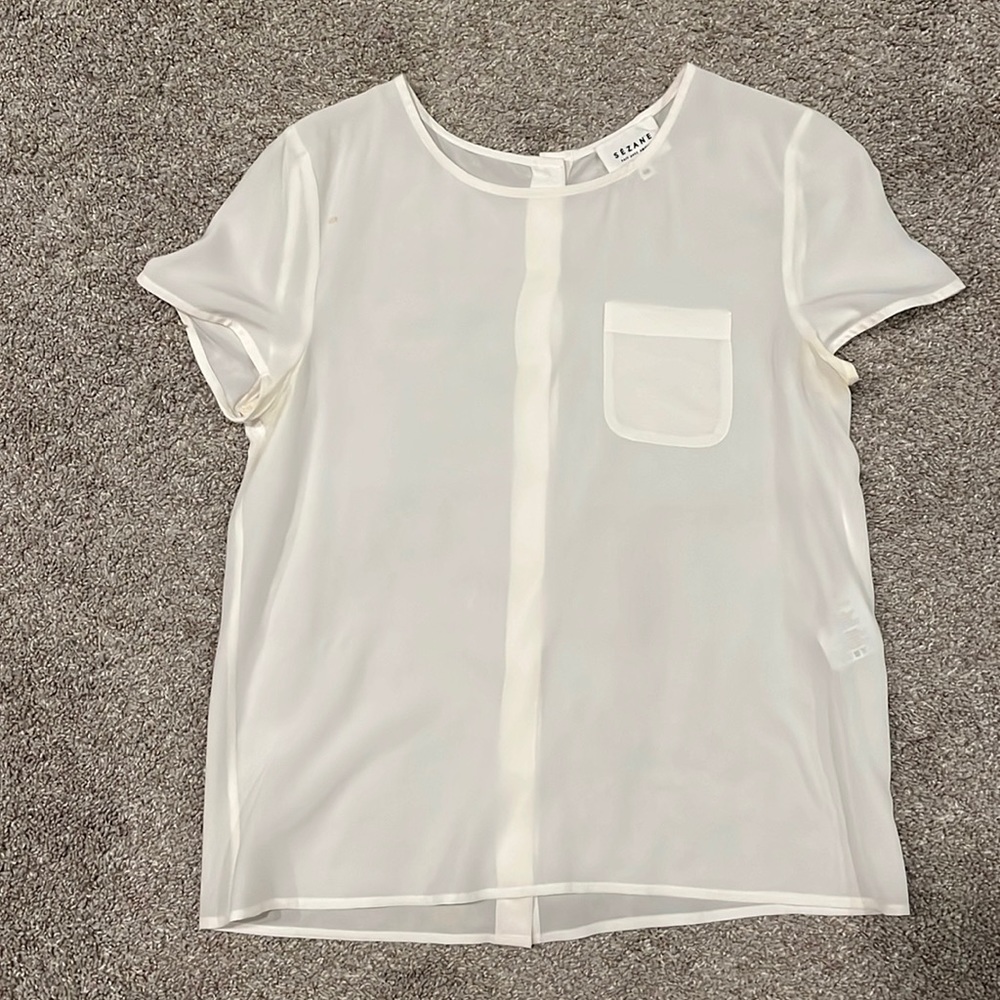 Preowned Sezane silk blouse, size 36
